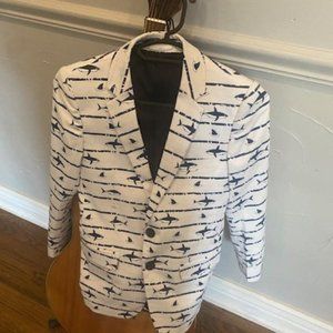 Boys Suit  (Shark print) with adjustable waist pants  - Size 12